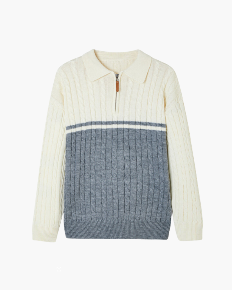 100% Premium Wool Sweater with Zipper