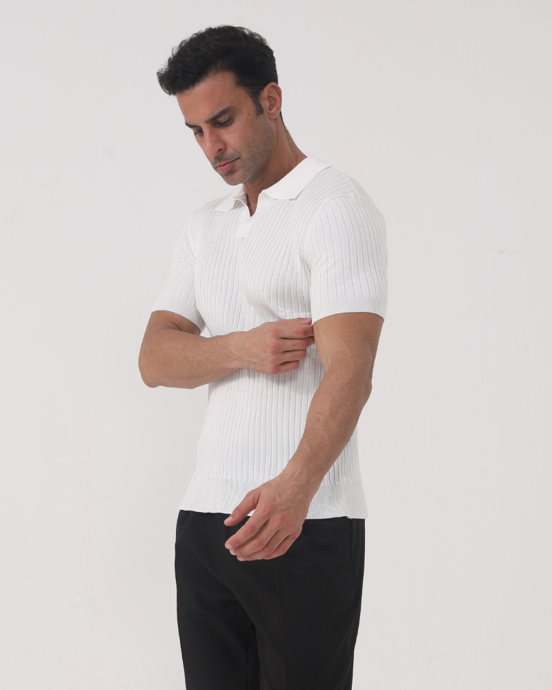 Poloshirt Florence aus gerippter Baumwolle