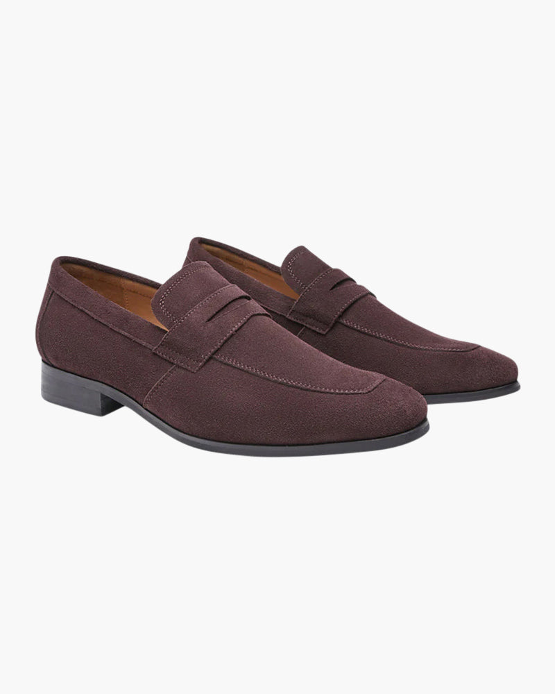 Uranos Suede Loafers with Coin Detail