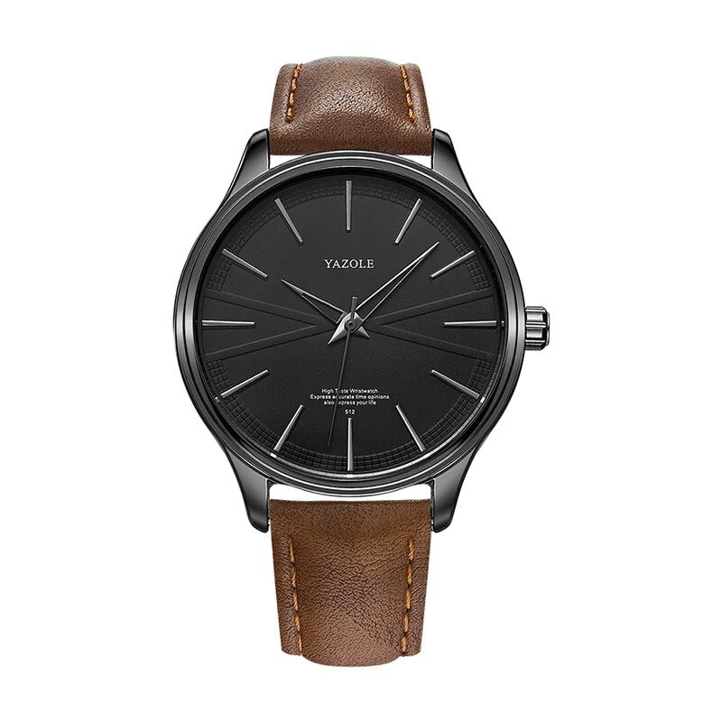 Relógio Uranos Executivo Preto Marrom 42mm - Uranos 